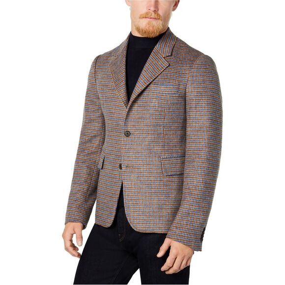 Michael Kors Mens Houndstooth Three Button Blazer Jacket NWT